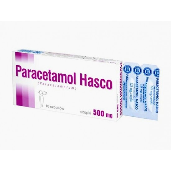 Paracetamol 500mg Czopki Hasło 10 szt