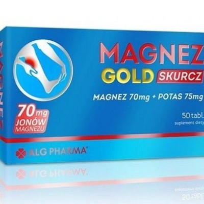 Magnez Gold Skurcz 70mg+potas 75mg 50 tabl Alg Pharma