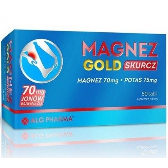 Magnez Gold Skurcz 70mg+potas 75mg 50 tabl Alg Pharma