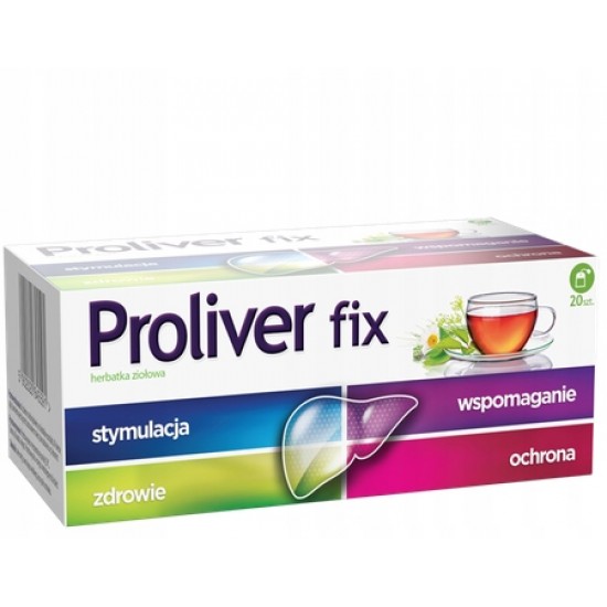 Proliver Herbatka- saszetki 20 szt - Ochrona wątroby oraz lepsze trawienia