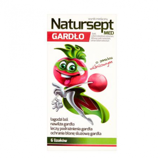 NATURSEPT MED Gardło Cherry-flavored lollipops