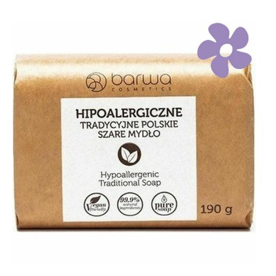 BARWA TRADITIONAL GRAY SOAP BAR NATURAL HYPOALLERGENIC POLSKIE SZARE MYDLO 190G